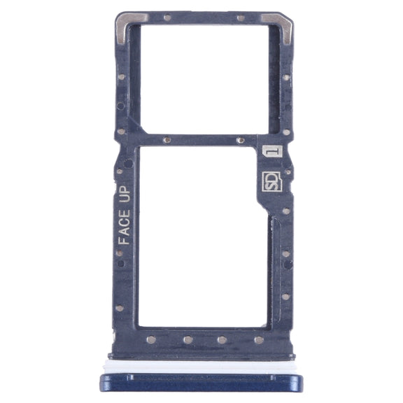 For Motorola Moto G Play 2021 SIM Card Tray + Micro SD Card Tray (Blue)