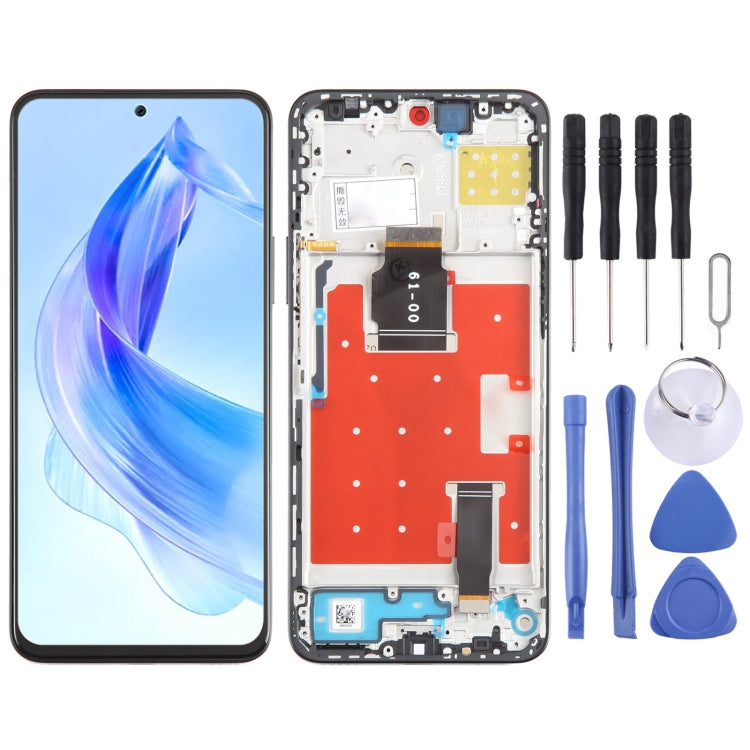 For Honor X50i Original LCD Screen Digitizer Full Assembly with Frame (Black)