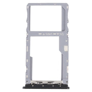 For TCL 20E Original SIM Card Tray + Micro SD Card Tray (Black)