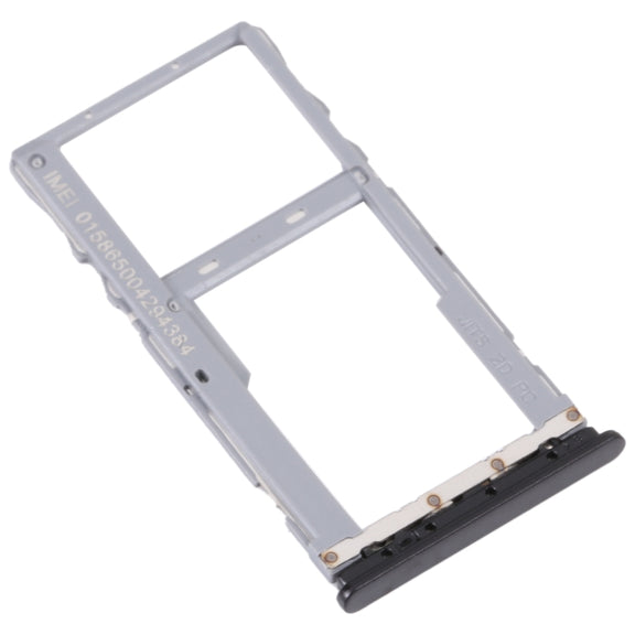 For TCL 20E Original SIM Card Tray + Micro SD Card Tray (Black)