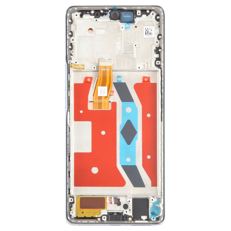 For Honor Magic5 Lite Original LCD Screen Digitizer Full Assembly with Frame (Silver)