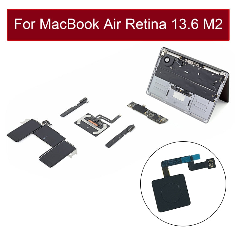Power / Fingerprint Touch-ID Button Flex Cable 821-04012-02 for MacBook Air Retina 13.6 M2 A2681 2022