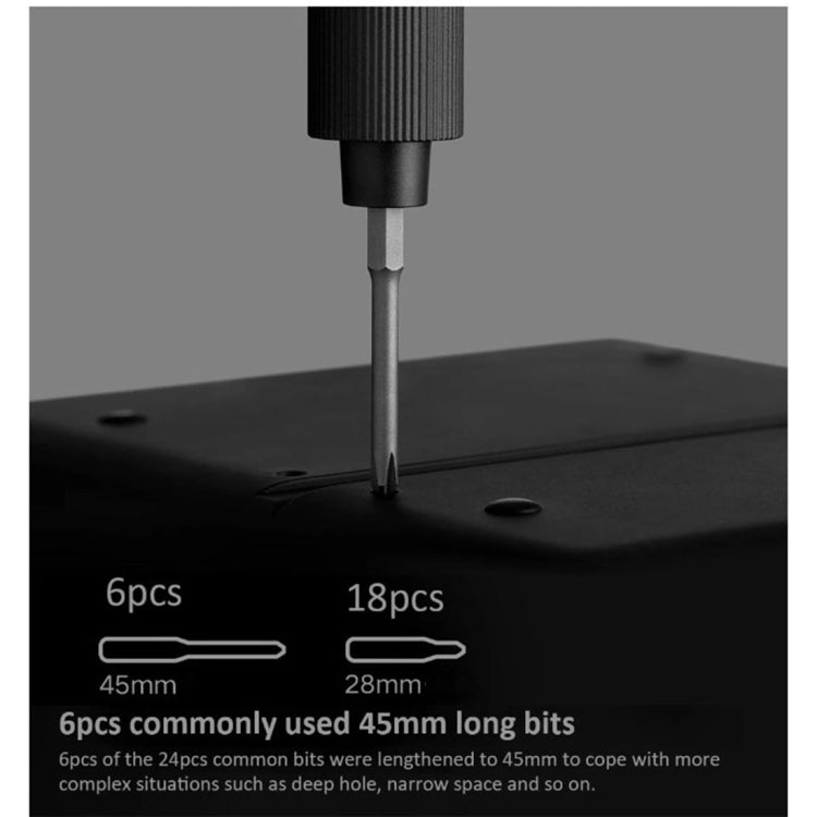 25 in 1 Original Xiaomi Mijia Electric Precision Screwdriver Kit Rechargeable Magnetic Aluminum Case