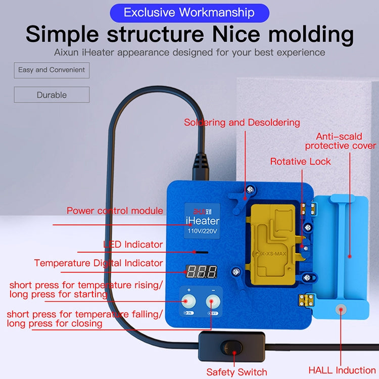 AIXUN iHeater Double Layers Board Pre-heating Soldering Rework Station, CN Plug