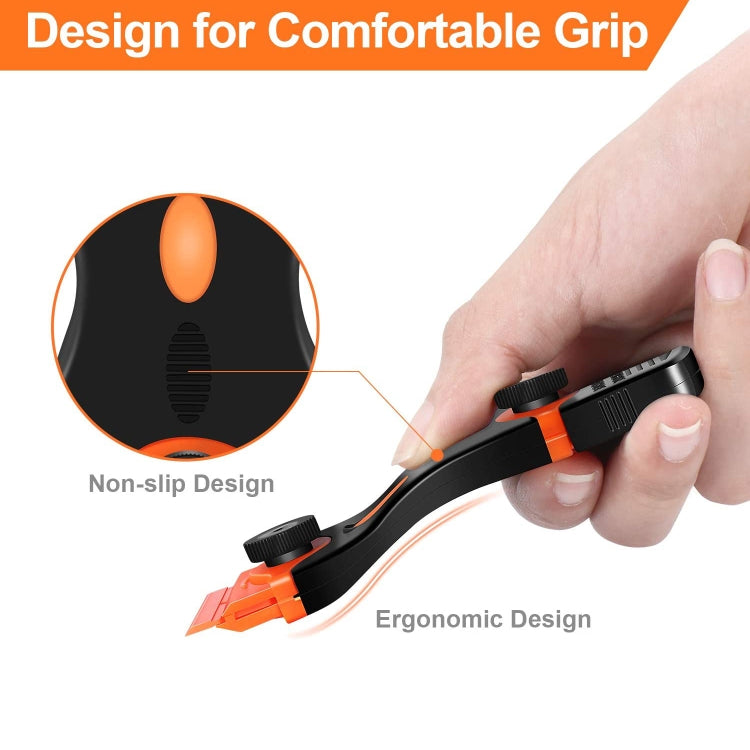 Double Headed Scraper Blade Glue Squeegee Remover Cleaner Tool (Blue)