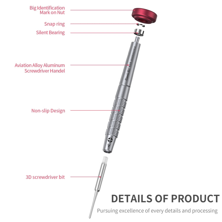 Qianli iFlying 3D Aluminum Handle Anti-slip Screwdriver, Pentalobe