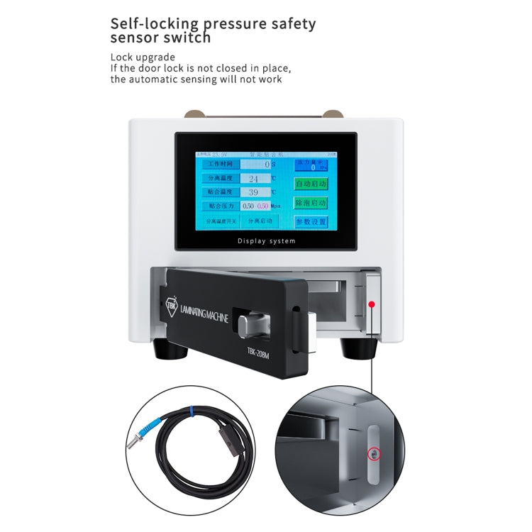 TBK 208M 3 in 1 Mini LCD Screen Vacuum Laminating Machine, EU Plug