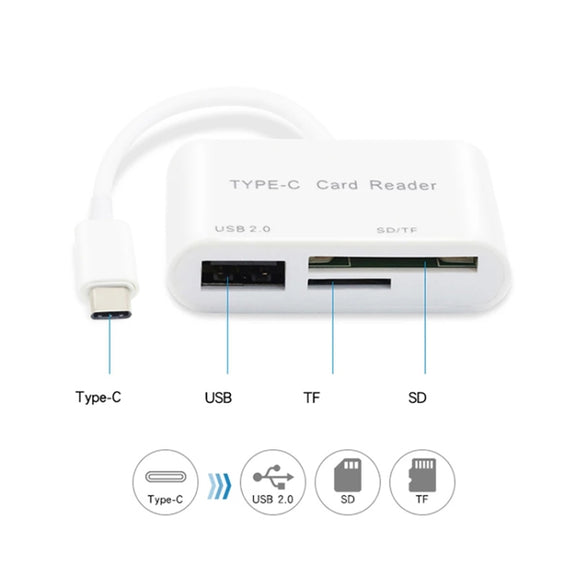D-158 USB-C to USB SD/Micro SD Card Reader