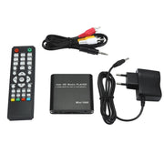 MINI 1080P Full HD Media USB HDD SD/MMC Card Player Box, EU Plug(Black)