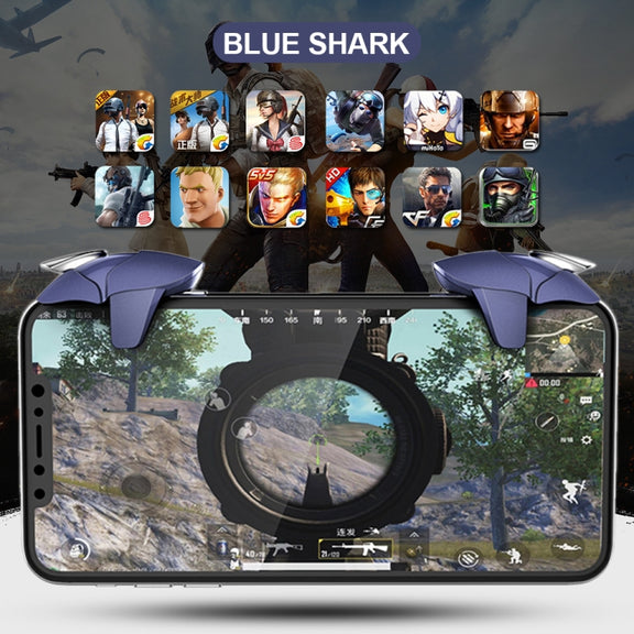 Blue Shark Shark Eat Chicken Game Auxiliary Handle(blue)