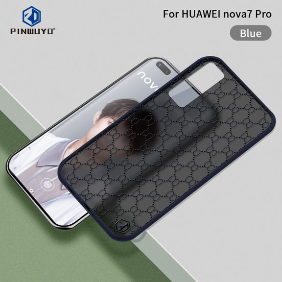 For Huawei nova7 Pro PINWUYO Series 2 Generation PC + TPU Water-resistant and Anti-drop All-inclusive Protective Case(Blue)