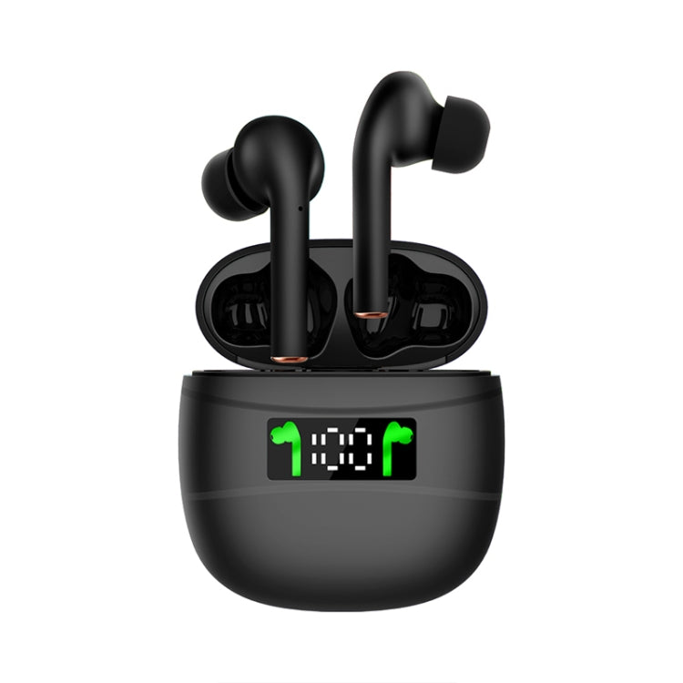 J3 Pro TWS Hifi Wireless Bluetooth 5.2 Earphone LED Display Water-resistant Sports Gaming Headset Noise Earbuds(Black)