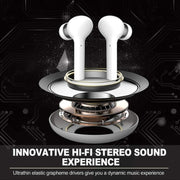 J3 Pro TWS Hifi Wireless Bluetooth 5.2 Earphone LED Display Water-resistant Sports Gaming Headset Noise Earbuds(Black)