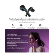 J3 Pro TWS Hifi Wireless Bluetooth 5.2 Earphone LED Display Water-resistant Sports Gaming Headset Noise Earbuds(White)