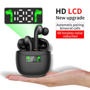 J3 Pro TWS Hifi Wireless Bluetooth 5.2 Earphone LED Display Water-resistant Sports Gaming Headset Noise Earbuds(White)