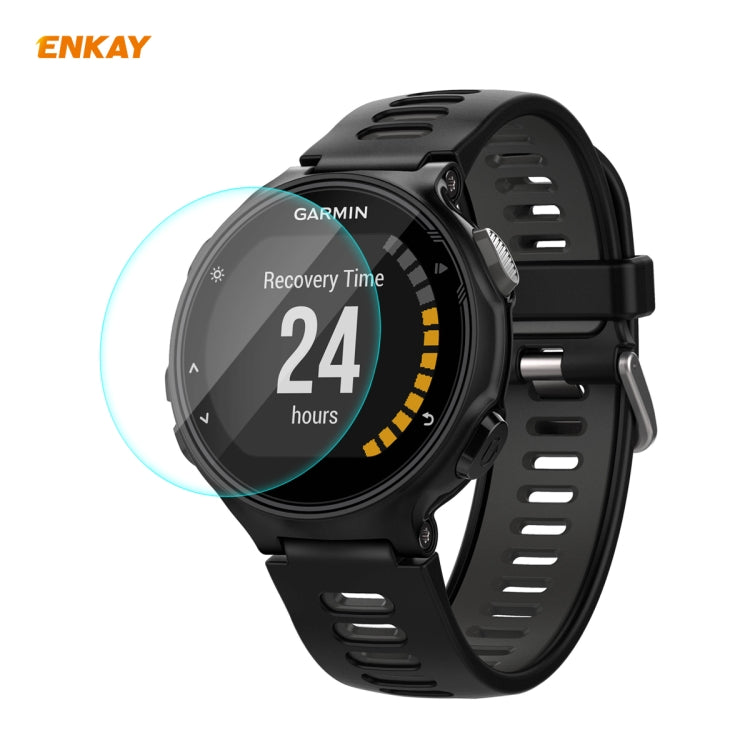 Compatible with Garmin Compatible witherunner 735 / 735XT ENKAY Hat-Prince 0.2mm 9H 2.15D Curved Edge Tempered Glass Screen Protector  Watch Film