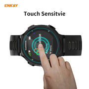 Compatible with Garmin Compatible witherunner 735 / 735XT ENKAY Hat-Prince 0.2mm 9H 2.15D Curved Edge Tempered Glass Screen Protector  Watch Film