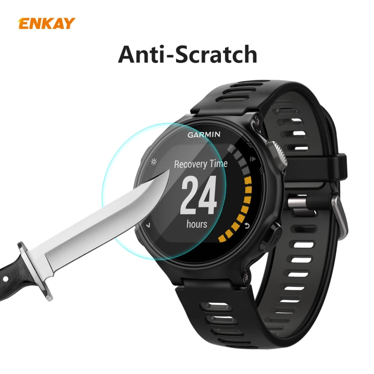 Compatible with Garmin Compatible witherunner 735 / 735XT ENKAY Hat-Prince 0.2mm 9H 2.15D Curved Edge Tempered Glass Screen Protector  Watch Film