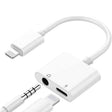 ZS-KL21804 2 in 1 8 Pin to 3.5mm Audio + 8 Pin Charging Interface, Earphone Adapter, Suitable for All IOS Systems - Earphone Adapter by PMC TechLife | Online Shopping South Africa | PMC TechLife