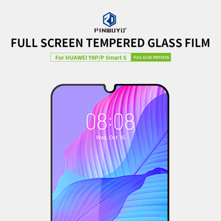 For Huawei Y8P / P smart S PINWUYO 9H 2.5D Full Screen Tempered Glass Film(Black)