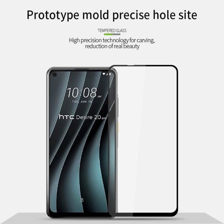 For HTC Desire 20 Pro PINWUYO 9H 2.5D Full Screen Tempered Glass Film(Black)