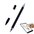 Imitation Porcelain 2 in 1 Mobile Phone Touch Screen Capacitive Pen for Apple / Huawei / Xiaomi / Samsung(Black) - Pencil Accessories by PMC TechLife | Online Shopping South Africa | PMC TechLife | Buy Now Pay Later Mobicred