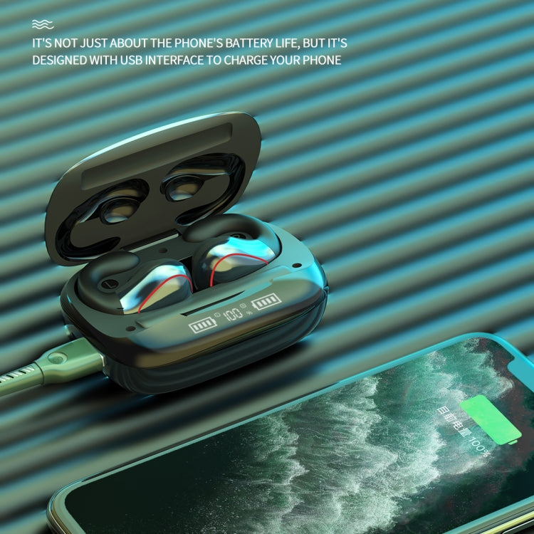 T20 TWS Bluetooth 5.0 Touch Wireless Bluetooth Earphone with Three LED Battery Display & Charging Box, Support Call & Voice Assistant(Black)