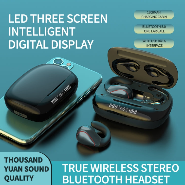 T20 TWS Bluetooth 5.0 Touch Wireless Bluetooth Earphone with Three LED Battery Display & Charging Box, Support Call & Voice Assistant(Champagne Gold)