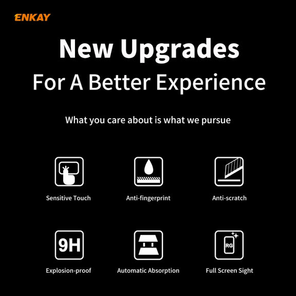 For Redmi Note 9S / Note 9 Pro 10 PCS ENKAY Hat-Prince Full Glue 0.26mm 9H 2.5D Tempered Glass Full Coverage Film