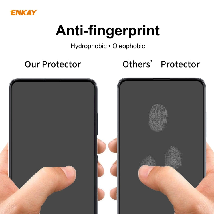 For Redmi Note 9S / Note 9 Pro 10 PCS ENKAY Hat-Prince Full Glue 0.26mm 9H 2.5D Tempered Glass Full Coverage Film