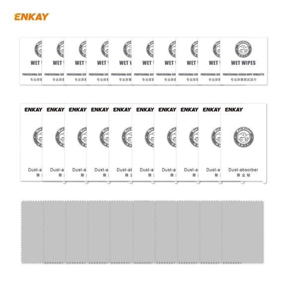 For Redmi Note 9S / Note 9 Pro 10 PCS ENKAY Hat-Prince Full Glue 0.26mm 9H 2.5D Tempered Glass Full Coverage Film