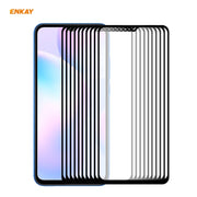 For Redmi 9 / 9A / 9C 10 PCS ENKAY Hat-Prince Full Glue 0.26mm 9H 2.5D Tempered Glass Full Coverage Film