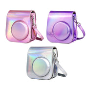 Richwell Portable Aurora  PU Leather Camera Case Camera Bag with Shoulder Strap, Suitable for Fujifilm Instax Mini 11(Purple)