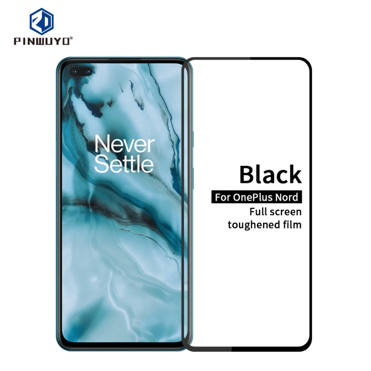 For Oneplus Nord PINWUYO 9H 2.5D Full Screen Tempered Glass Film(Black)
