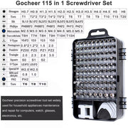 115 in 1 Precision Screw Driver Mobile Phone Computer Disassembly Maintenance Tool Set(Yellow)
