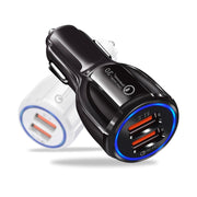 Qc3.0 Dual USB 6A Vehicle Fast Charger / Mobile Phone Tablet Fast Charging(White)