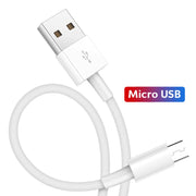 Qc3.0 Dual USB Car Charger + Micro USB Fast Charging Cable Car Charging Kit(Black)