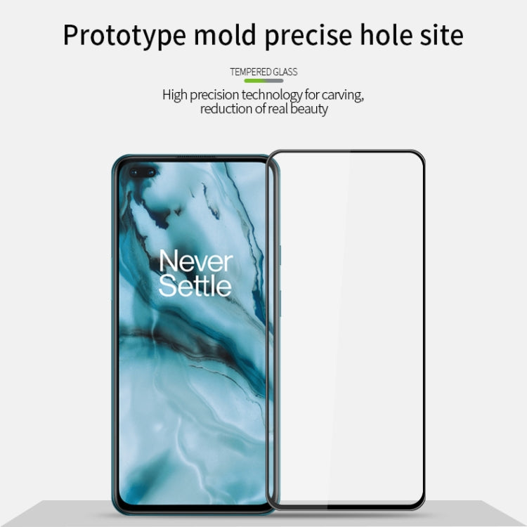 For OnePlus Nord PINWUYO 9H 3D Curved Full Screen Explosion-proof Tempered Glass Film(Black)