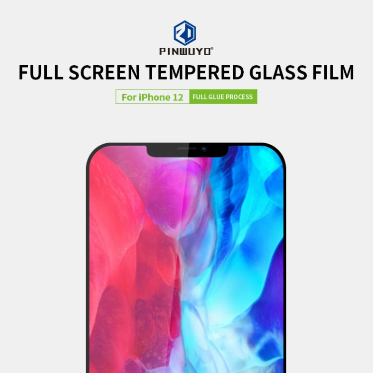 For iPhone 12 mini PINWUYO 9H 2.5D Full Screen Tempered Glass Film(Black)