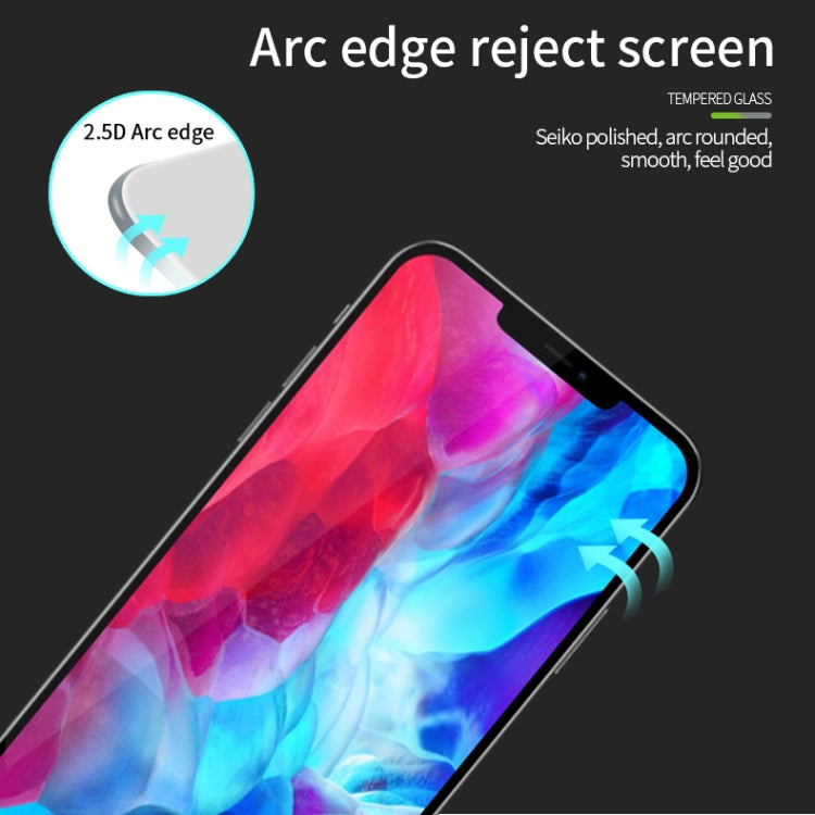 For iPhone 12 mini PINWUYO 9H 2.5D Full Screen Tempered Glass Film(Black)