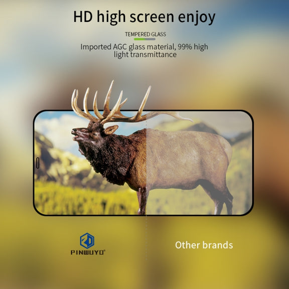 For iPhone 12 Pro Max PINWUYO 9H 2.5D Full Screen Tempered Glass Film(Black)