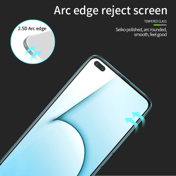 For OPPO Realme X50 PINWUYO 9H 2.5D Full Screen Tempered Glass Film(Black)