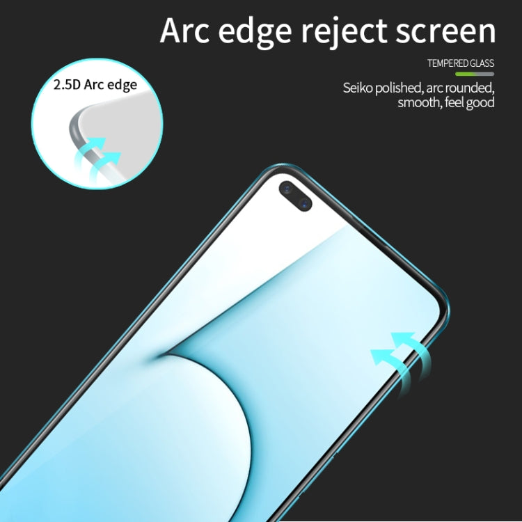 For OPPO Realme X50 PINWUYO 9H 2.5D Full Screen Tempered Glass Film(Black)