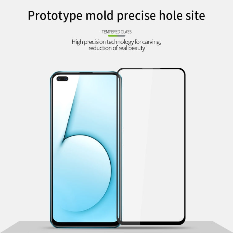 For OPPO Realme X50 PINWUYO 9H 2.5D Full Screen Tempered Glass Film(Black)