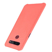 For LG K51S Shockproof Crocodile Texture PC + PU Case(Red)