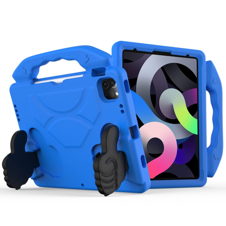 Children EVA Shockproof Tablet Case with Thumb Bracket For iPad Air 2022 / 2020 10.9(Blue)