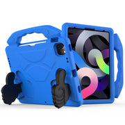 Children EVA Shockproof Tablet Case with Thumb Bracket For iPad Air 2022 / 2020 10.9(Blue)