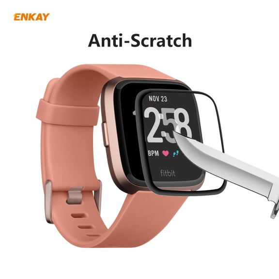 10 PCS For Fitbit Versa 3 / Fitbit Sense ENKAY Hat-Prince 3D Full Screen Soft PC Edge + PMMA HD Screen Protector Film