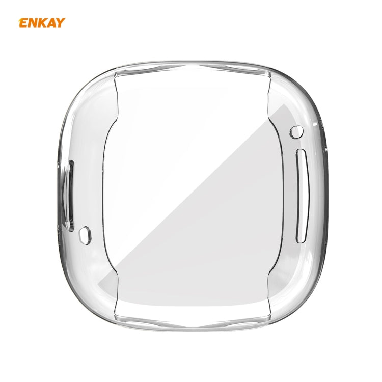 For Fitbit Versa 3 / Fitbit Sense ENKAY Hat-Prince ENK-AC8208 Full Coverage Transparent TPU Soft Case - Watch Cases by ENKAY