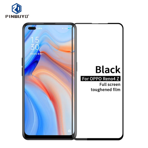 For OPPO Reno4Z PINWUYO 9H 2.5D Full Screen Tempered Glass Film(Black)